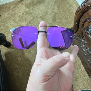 Quay Purple Aviator Sunglasses Private Eyes